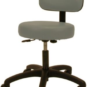 Physician Stool Backrest Gas Lift, Fingertip Adjustment 5 2 Inch Rolling Wheel Casters Black