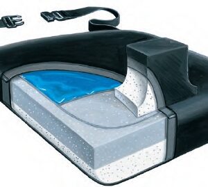 Wedge Seat Cushion with Pommel Skil-Care 18 W X 16 L X 4 to 1-1/2 D Inch Foam