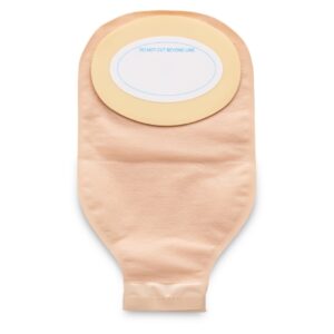 Ostomy Pouch Nu-Flex Oval E, Convex, Trim to Fit Drainable