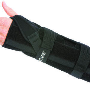 Wrist / Forearm Brace ProCare Quick-Fit Aluminum / Foam / Nylon Left Hand Black One Size Fits Most