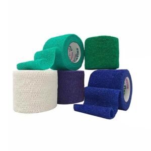 Cohesive Bandage CoFlex NL 2 Inch X 5 Yard Self-Adherent Closure Teal / Blue / White / Purple / Green NonSterile 12 lbs. Tensile Strength