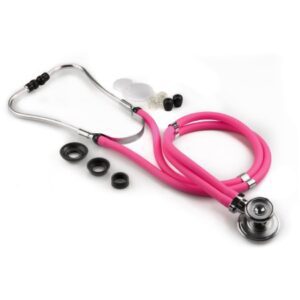 Sprague Stethoscope McKesson LUMEON Pink 2-Tube 22 Inch Tube Double Sided Chestpiece