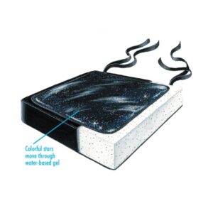 Seat Cushion Sittin’ Pretty Starry Night 18 W X 16 L X 2-1/2 D Inch Foam / Gel