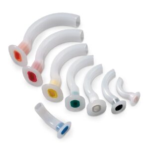 Guedel Oropharyngeal Airway Set Nasco Healthcare Assorted Colors Assorted Lengths Assorted Sizes NonSterile Adult / Pediatric / Infant / Neonate
