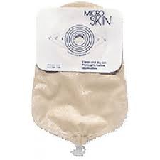 Urostomy Pouch MicroSkin One-Piece System 9 Inch Length Flat, Pre-Cut 7/8 Inch Stoma Drainable