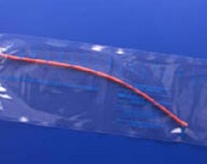 Intermittent Closed System Catheter MMG Straight Tip 14 Fr. Without Balloon Silicone Coated Red Rubber