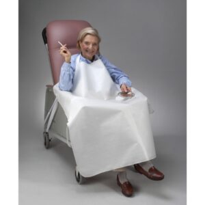 Smoker’s Apron No-Flame One Size Fits Most Pullover Style White