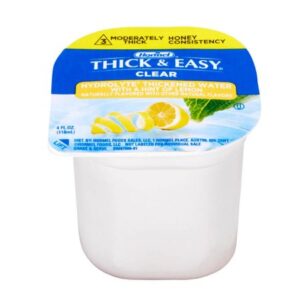 Thickened Water Thick & Easy Hydrolyte 4 oz. Portion Cup Lemon Flavor Liquid IDDSI Level 3 Moderately Thick/Liquidized