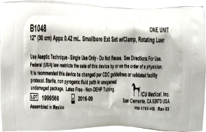 IV Extension Set ICU Small Bore 12 Inch Tubing