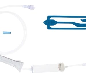 Secondary IV Administration Set ChemoClave Gravity 20 Drops / mL Drip Rate Without Filter 40 Inch Tubing Chemotherapy Medication