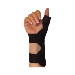 Thumb Splint Ossur One Size Fits Most Hook and Loop Strap Closure Black