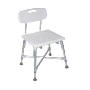 Bath Bench drive Without Arms Aluminum Frame With Backrest 16-1/2 Inch Seat Width 600 lbs. Weight Capacity