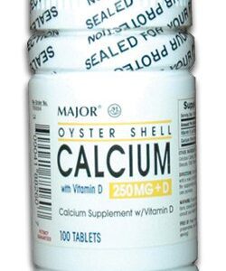 Joint Health Supplement Major Calcium Carbonate 250 mg Strength Tablet 100 per Bottle