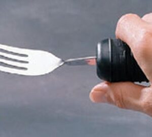 Teaspoon Sure Grip Weighted Black Stainless Steel