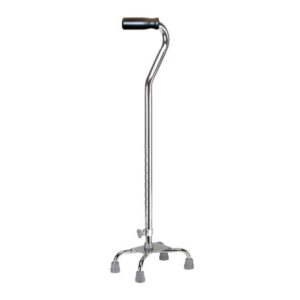 Small Base Quad Cane drive Aluminum 30 to 39 Inch Height Chrome