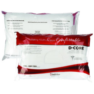Cervical Pillow D-Core 16 X 24 Inch White Reusable
