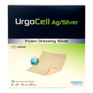 Silver Foam Dressing UrgoCell Ag 6 X 8 Inch Rectangle Sterile
