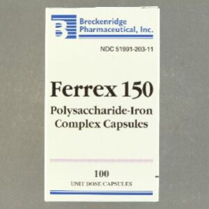 Mineral Supplement Ferrex Polysaccharide / Iron 150 mg Strength Capsule 100 per Box