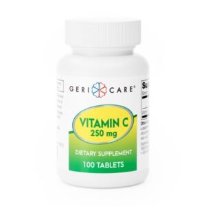 Vitamin C Supplement Geri-Care Ascorbic Acid 250 mg Strength Tablet 100 per Bottle
