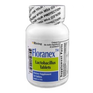 Probiotic Dietary Supplement Floranex 50 per Bottle Chewable Tablet
