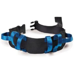 Gait Belt with Handles Sammons Preston 56 Inch Length Black / Blue Nylon