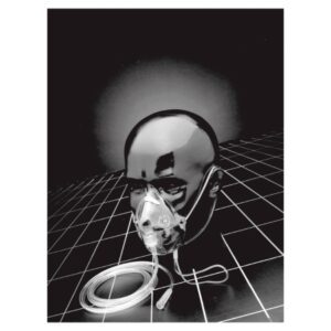 Oxygen Mask Salter Labs Elongated Style Adult One Size Fits Most Adjustable Head Strap / Nose Clip