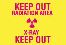 Door Sign Caution Keep Out Radiation Area X-Ray Keep Out With Pictogram