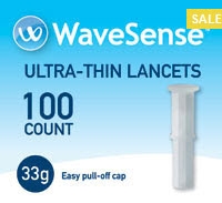 Lancet for Lancing Device Wavesense 33 Gauge Non-Safety Twist Off Cap Finger