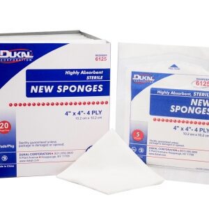 Nonwoven Sponge Dukal 4 X 4 Inch 4-Ply Sterile 5 per Pack