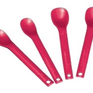 Spoon Long Handle Maroon Plastic