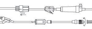 Primary IV Administration Set Vygon Gravity 1 Port 0.2 Micron Filter 84 Inch Tubing Solution Flow Regulator