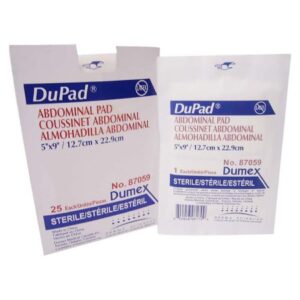 Abdominal Pad DuPad 5 X 9 Inch 1-Ply Sterile 1 per Pack