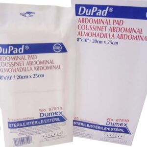 Abdominal Pad DuPad 8 X 10 Inch 1-Ply Sterile 1 per Pack