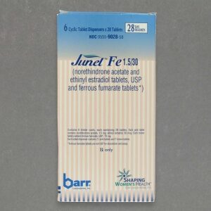 Junel Fe Norethindrone / Ethinyl Estradiol / Ferrous Fumarate 1.5 mg – 0.03 mg Tablet 168 Tablets