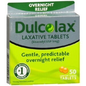 Laxative Dulcolax Tablet 50 per Box 5 mg Strength Bisacodyl USP