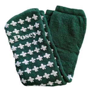 Slipper Socks Posey Unisex Adult One Size Fits Most Double Tread Single Patient Use Green