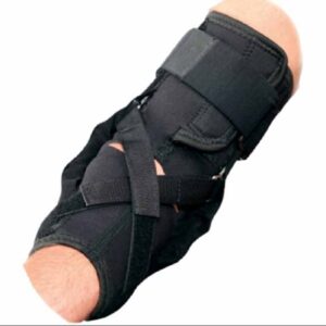 Elbow Brace DonJoy Small Strap Closure Left or Right Elbow 10 to 11-1/2 Inch Circumference Black