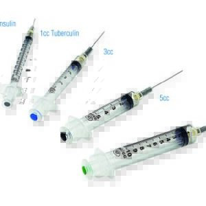 Safety Hypodermic Syringe with Needle VanishPoint 5 mL 1-1/2 Inch 27 Gauge Retractable Safety Needle Regular Wall