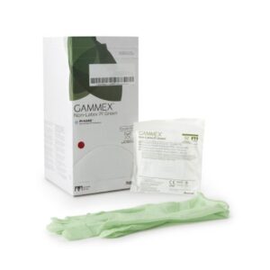 Surgical Glove GAMMEX Non-Latex PI Green Size 5.5 Sterile Polyisoprene Standard Cuff Length Micro-Textured Light Green Chemo Tested