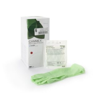 Surgical Glove GAMMEX Non-Latex PI Green Size 6 Sterile Polyisoprene Standard Cuff Length Micro-Textured Light Green Chemo Tested