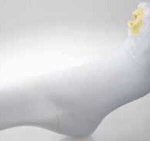 Anti-embolism Stocking UltraCARE Thigh High Medium / Regular White Inspection Toe