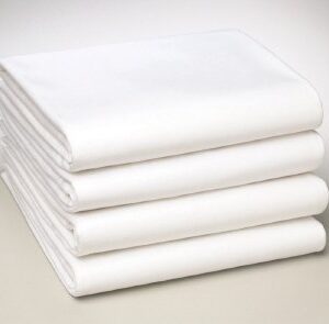 Bed Sheet Draw 54 X 72 Inch White 55% Cotton / 45% Polyester Reusable