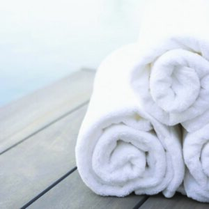 Bath Towel Room Ready for You 24 X 48 Inch Cotton 86% / Polyester 14% White Reusable