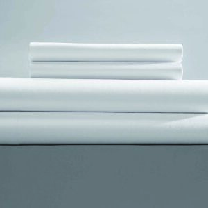 Bed Sheet Draw 54 X 72 Inch White 55% Cotton / 45% Polyester Reusable