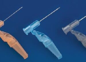 Safety Hypodermic Needle Needle-Pro EDGE 1-1/2 Inch Length 22 Gauge Regular Wall Hinged Safety Needle
