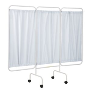 Privacy Screen Folding 3-Panel Steel / Vinyl