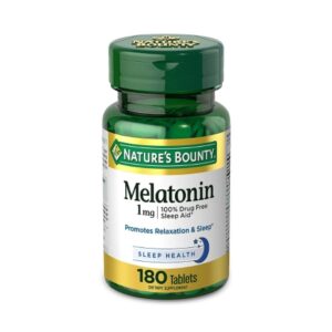 Natural Sleep Aid Nature’s Bounty 180 per Bottle Tablet 1 mg Strength