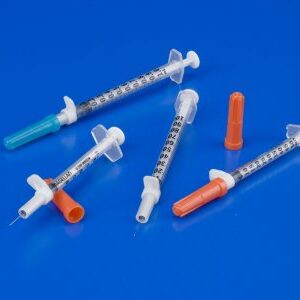 Safety Tuberculin Syringe with Needle Magellan 1 mL 1/2 Inch 27 Gauge Sliding Safety Needle Regular Wall