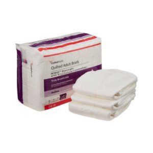 Unisex Adult Incontinence Brief Wings Overnight Quilted Medium Disposable Heavy Absorbency