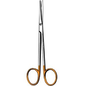 Dissecting Scissors Surgi-OR Metzenbaum-Lahey 5-3/4 Inch Length Mid Grade Stainless Steel / Tungsten Carbide NonSterile Finger Ring Handle Straight Blunt Tip / Blunt Tip
